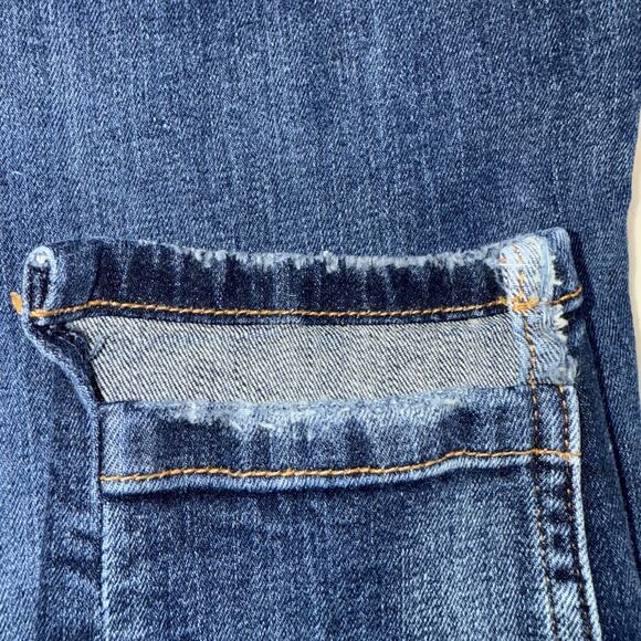 ZARA‎ Z1975 MID-RISE SKINNY RIPPED JEANS BLUE | 8228/226 - Picture 5 of 8